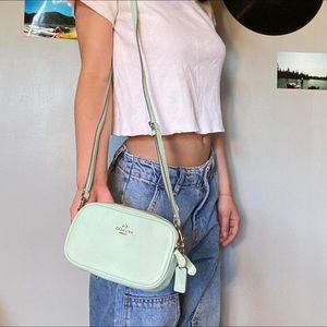 Coach crossbody purse. Aqua